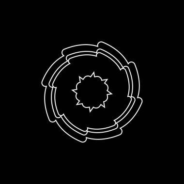 Çember simge vektör logosu tasarımı. Çember şablonu çizimi