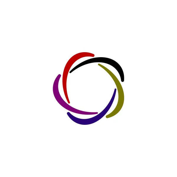 Kreis Bunte Vektor Logo Design — Stockvektor