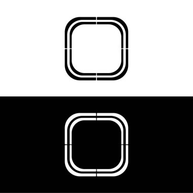 Çember vektör logo şablonu tasarımı. Çember simgesi çizimi