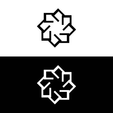 Çember vektör logo şablonu tasarımı. Çember simgesi çizimi