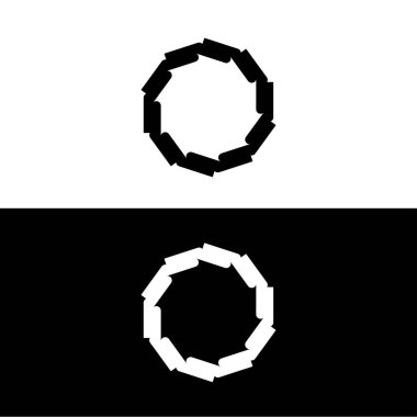 Çember vektör logo şablonu tasarımı. Çember simgesi çizimi