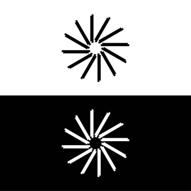 Çember vektör logo şablonu çizimi. Çember simgesi silueti