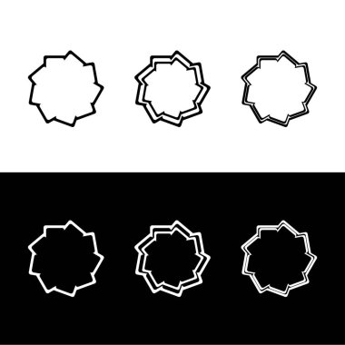 Çember vektör logo şablonu çizimi. Çember simgesi silueti