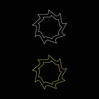 Çember vektör logo şablonu çizimi. Çember simgesi silueti