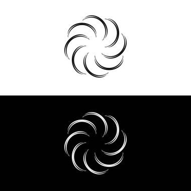 Daire vektör logo siluet tasarımı. Çember simgesi çizimi