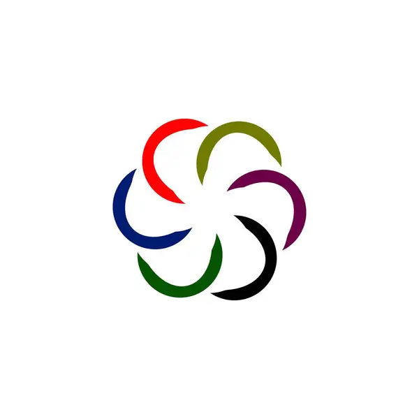 Kolorowy Wzór Logo Wektora Okręgu — Wektor stockowy