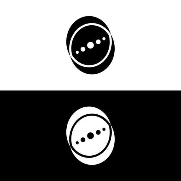 Design Silhouette Logo Vettoriale Cerchio Illustrazione Icona Cerchio — Vettoriale Stock