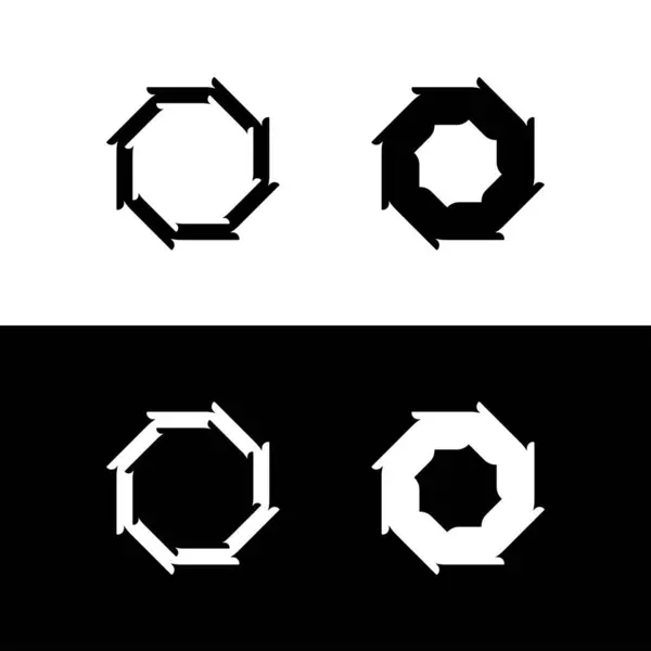 Cirkel Vector Logo Silhouet Ontwerp Cirkel Pictogram Illustratie — Stockvector
