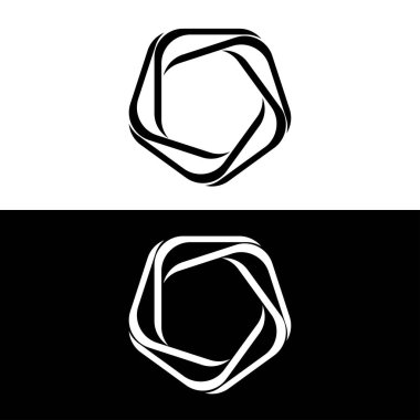 Çember vektör logo şablonu çizimi. Çember simgesi tasarımı