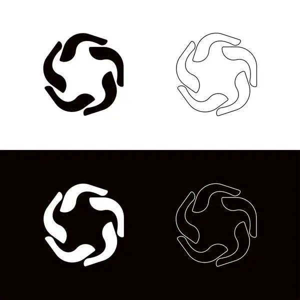 Дизайн Силуэта Логотипа Круга Иконка Круга — стоковый вектор