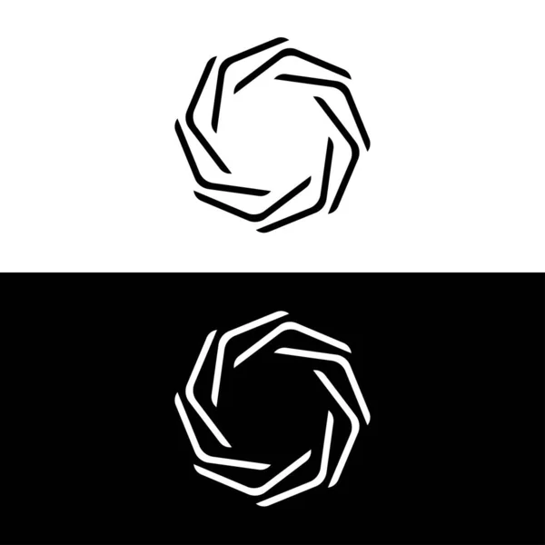 Conception Silhouette Logo Vectoriel Cercle Illustration Icône Cercle — Image vectorielle