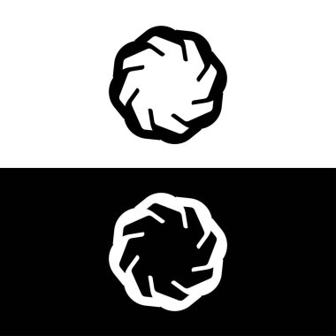 Çember vektör logo şablonu tasarımı. Çember simgesi silueti logosu