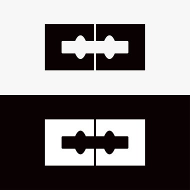 Dikdörtgen vektör logo şablonu tasarımı