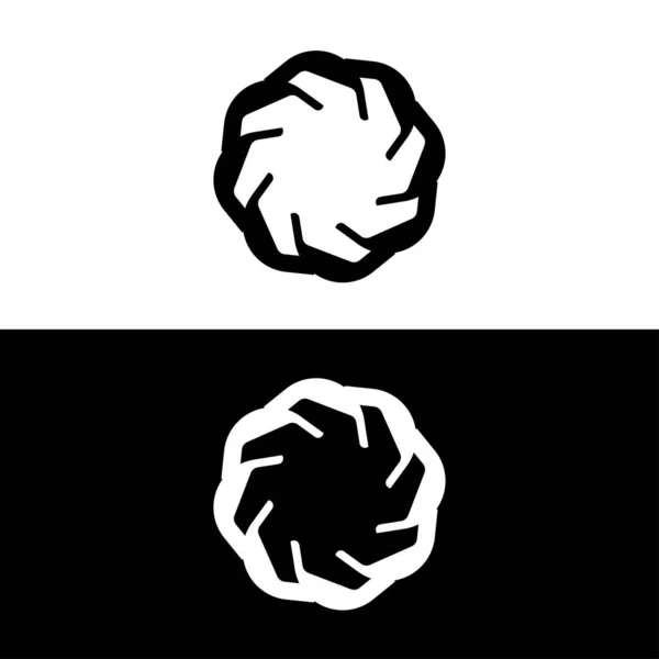 Design Modello Logo Vettoriale Cerchio Circolo Icona Silhouett Logo — Vettoriale Stock