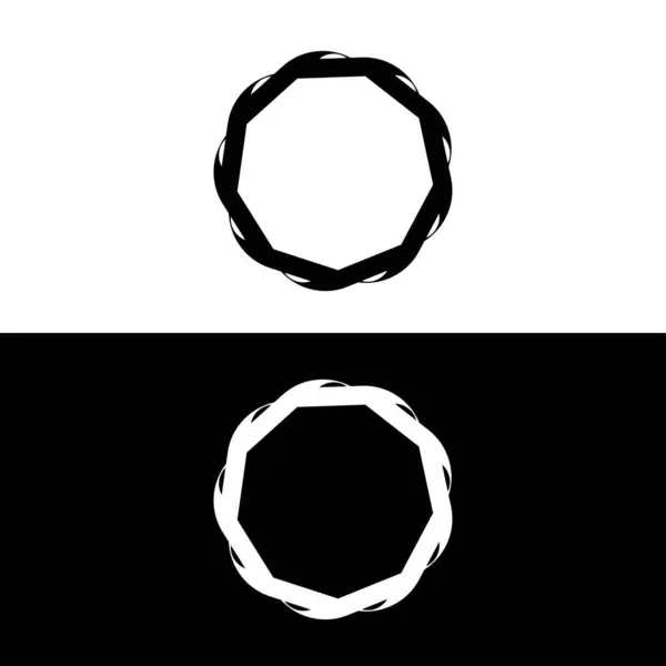 Design Modello Logo Vettoriale Cerchio Circolo Icona Silhouett Logo — Vettoriale Stock