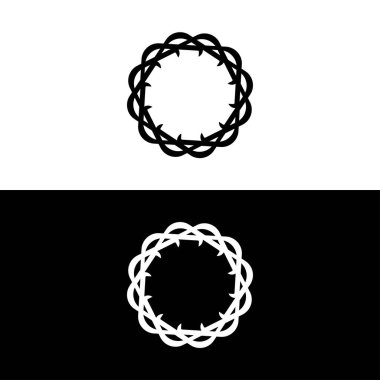 Çember vektör logo şablonu tasarımı. Çember simgesi çizimi