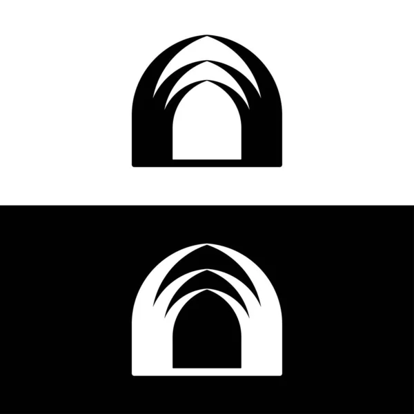 Иллюстрация Векторного Логотипа Круга Конструкция Силуэта Круга — стоковый вектор