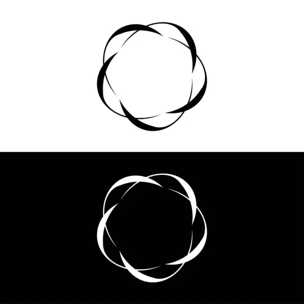 Illustration Der Kreis Icon Vektor Logo Vorlage Kreissilhouettengestaltung — Stockvektor