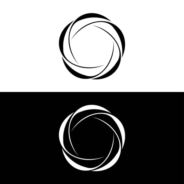 Illustration Der Kreis Icon Vektor Logo Vorlage Kreissilhouettengestaltung — Stockvektor