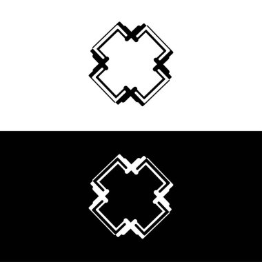 Çember vektör logo şablonu çizimi