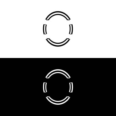 Çember vektör logo şablonu tasarımı. Çember simgesi çizimi