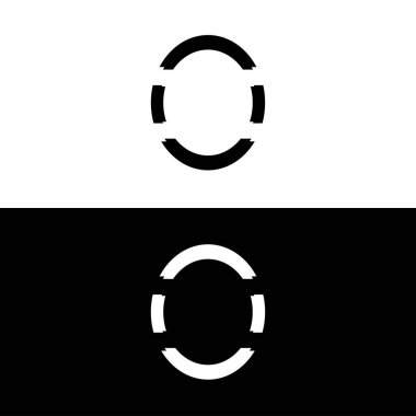 Çember vektör logo şablonu tasarımı. Çember simgesi çizimi