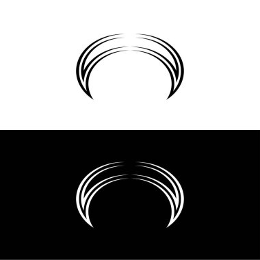 Çember vektör logo şablonu tasarımı. Çember simgesi çizimi