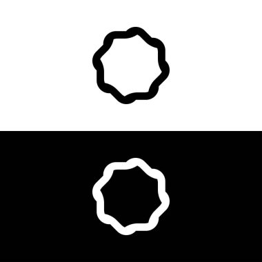 Çember vektör logo şablonu çizimi. Çember simge logosu tasarımı