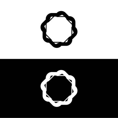 Çember vektör logo şablonu çizimi. Çember simge logosu tasarımı