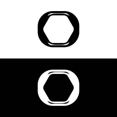 Çember vektör logo şablonu çizimi. Çember simge logosu tasarımı