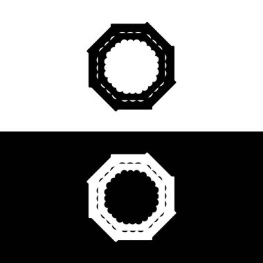 Çember vektör logo şablonu çizimi. Çember simge logosu tasarımı