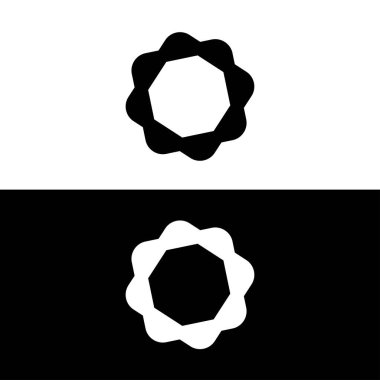 Çember vektör logo şablonu tasarımı. Çember simgesi çizimi