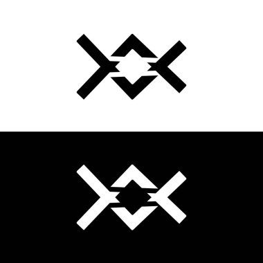 Dikdörtgen vektör logo şablonu tasarımı