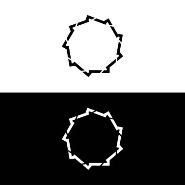 Çember vektör logo şablonu tasarımı. Çember simgesi çizimi