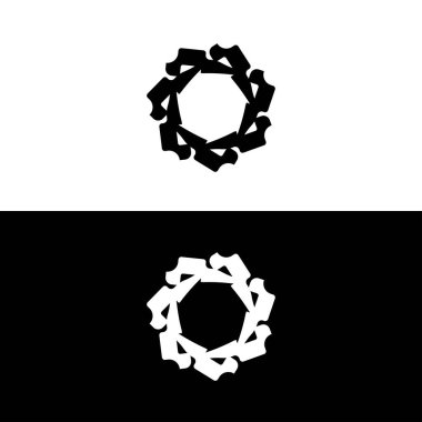 Çember vektör logo şablonu çizimi. Çember simgesi tasarımı