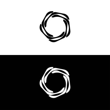 Çember vektör logo şablonu tasarımı. Çember simgesi çizimi