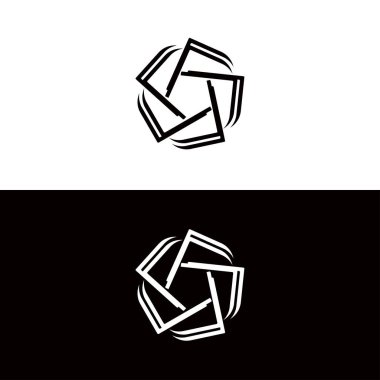 Çember vektör logo şablonu tasarımı. Çember simge silueti çizimi