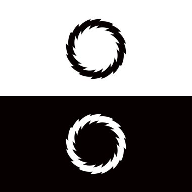 Çember vektör logo şablonu tasarımı. Çember simge silueti çizimi