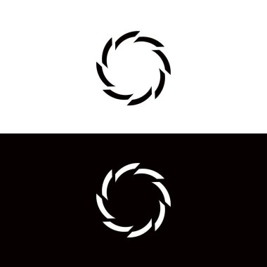 Çember vektör logo şablonu tasarımı. Çember simge silueti çizimi