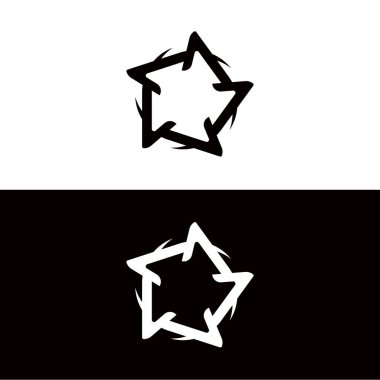 Çember vektör logo şablonu tasarımı. Çember simge silueti çizimi