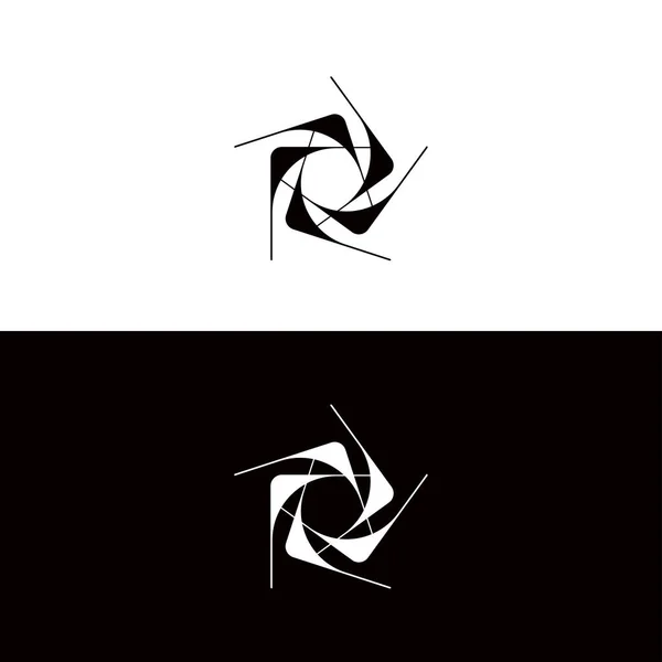 Desain Templat Logo Vektor Lingkaran Ilustrasi Siluet Ikon Lingkaran - Stok Vektor