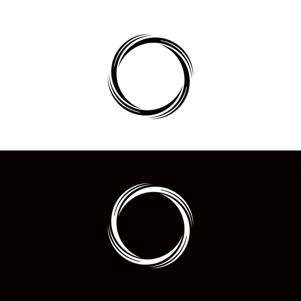 Σχεδιασμός Προτύπου Διανυσματικού Λογότυπου Εικόνα Σιλουέτας Εικονιδίου Κύκλου — Διανυσματικό Αρχείο