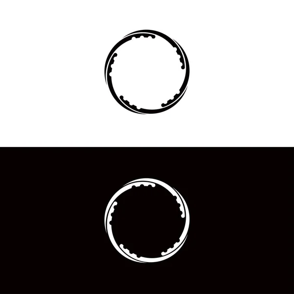 Design Modello Logo Vettoriale Cerchio Cerchio Icona Silhouette Illustrazione — Vettoriale Stock