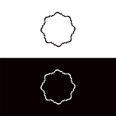 Çember vektör logo şablonu çizimi. Çember simgesi tasarımı