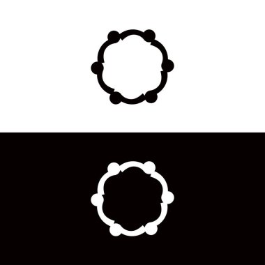 Çember vektör logo şablonu tasarımı. Çember simgesi çizimi