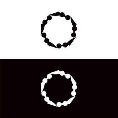 Çember vektör logo şablonu çizimi. Çember simgesi tasarımı