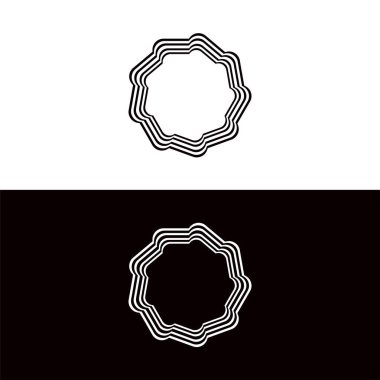 Çember vektör logo şablonu tasarımı. Çember simgesi çizimi