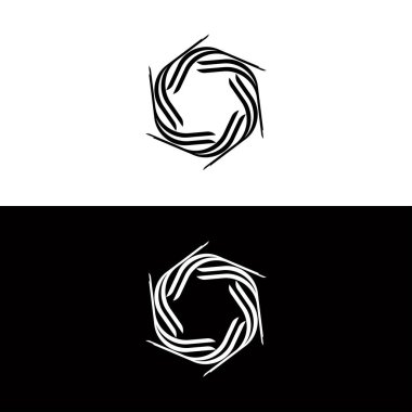 Çember vektör logo şablonu tasarımı. Çember simgesi çizimi