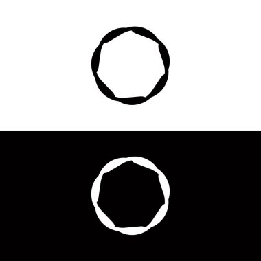 Çember vektör logo şablonu çizimi. Çember simgesi tasarımı