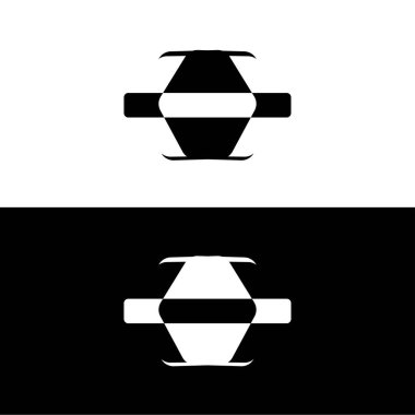 Çember vektör logo şablonu tasarımı. Çember siluet çizimi